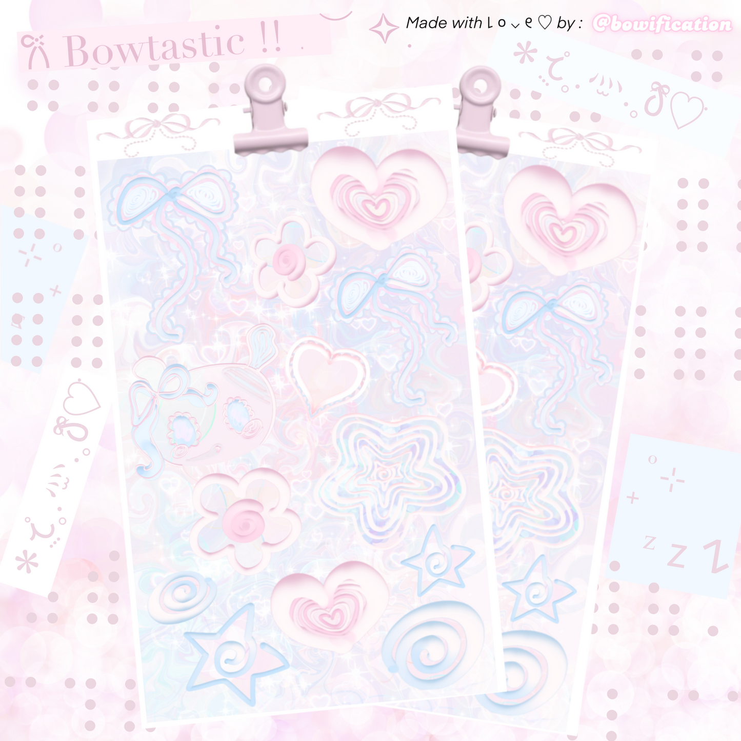 𐙚 Bowtastic !! ﹒ sticka sheet ⌣ ✧ㅤִ