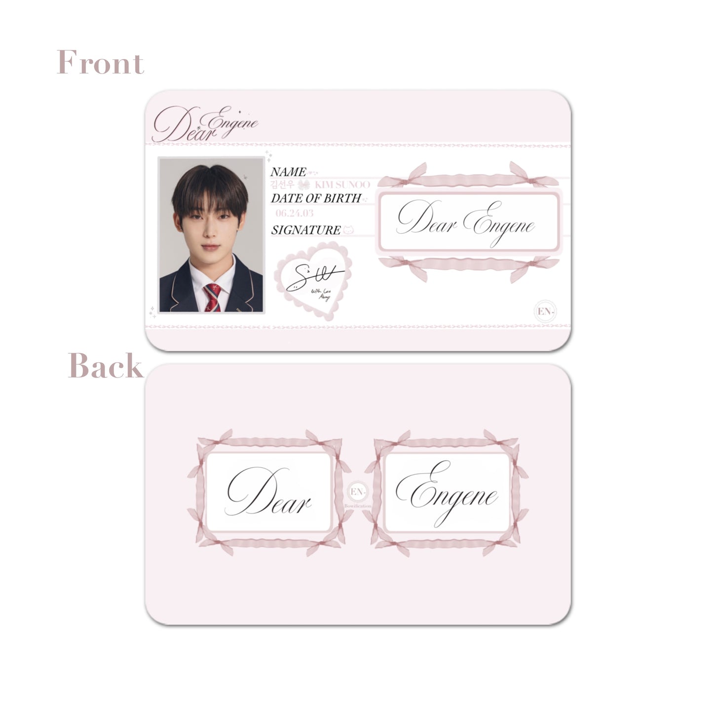 𓍼ིྀ݀໒݂ ◞ . ◟ ིྀ১♡ Dear Engene ID Cards 𓂃𖦹