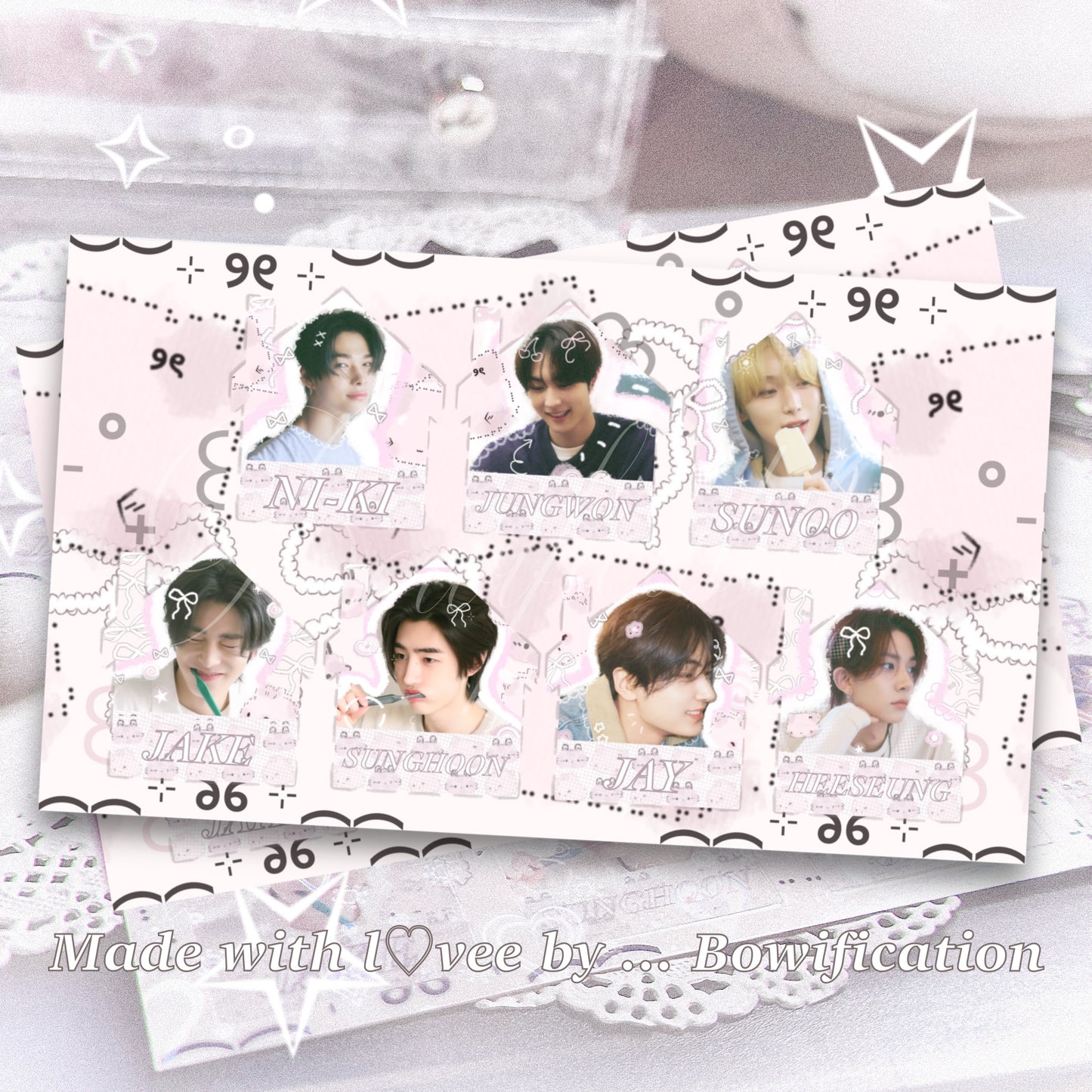 ꒰ ྀི ✿◞ ◟ ꒱ ENHYPEN velvetaro sheet ₊˚⊹