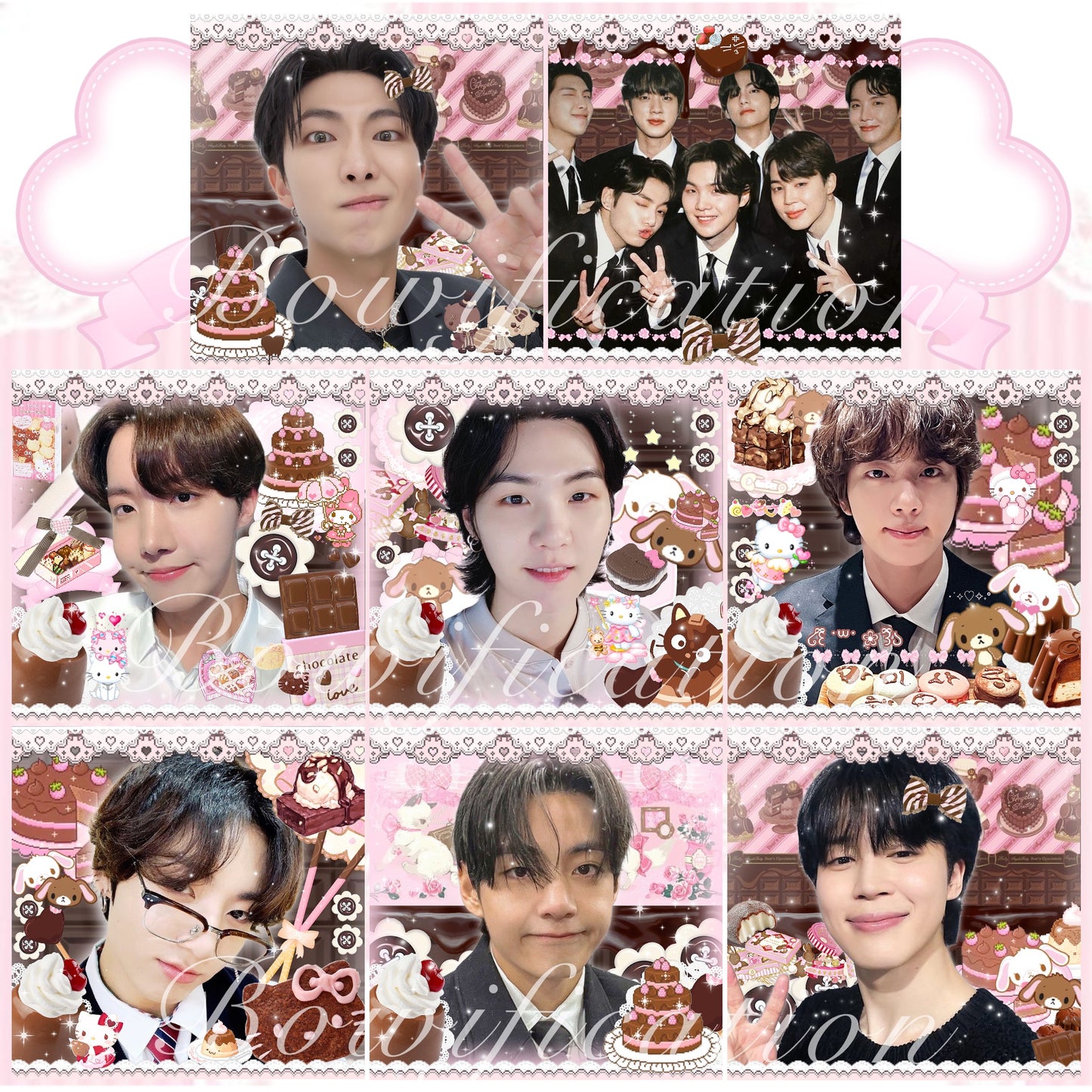 ୧ 🍩⋅ Chocolate BTS stickers