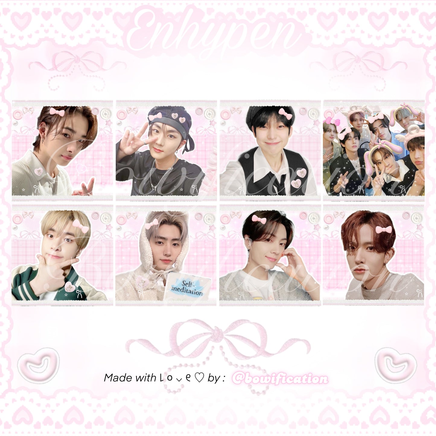 𐙚 ⋅ Coquette ENHYPEN stickers